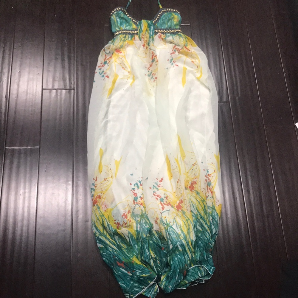 Funky fish unique maxi dress sz S nwt